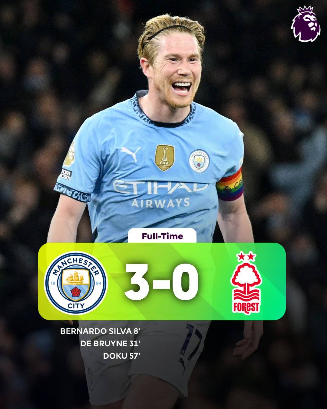 德布劳内回归赛场，赛事规则更新首场状态亮眼，阿森纳观众沸腾！的简单介绍